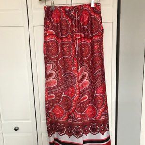 Ralph Lauren Wide Leg Paisley Pants-Size S